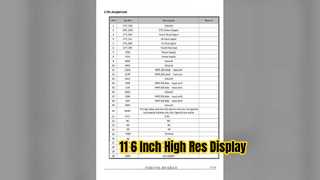 ماژول صفحه نمایش 11 6 اینچی IPS TFT 140x1920 رابط MIPI