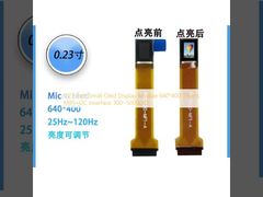 0.23 اینچ ماژول نمایشگر OLED کوچک 640 * 400 39 پین رابط MIPI + I2C 300 ~ 5000c / D