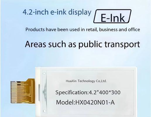 صفحه نمایش 4.2 اینچی E-paper با رزولوشن 400x300 و زاویه دید 180 درجه