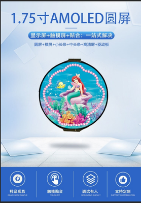 1.75 Inch AMOLED Display Module with 700nit Brightness and 466RGB x 466 Resolution