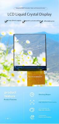 1.3 اینچ روشنایی بالا 800nits صفحه نمایش LCD IPS TFT با وضوح 128 ((RGB) x128 و رابط MCU