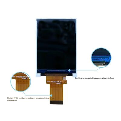 صفحه نمایش رنگی IPS TFT 2.0 اینچی با رابط MCU 6 بیتی، نمای کامل، نور پس زمینه 3 LED و وضوح 240x320 IC ST7789V